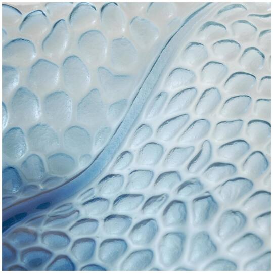 19.5" Blue Ombre Glass Starfish Charger with Metal Stand